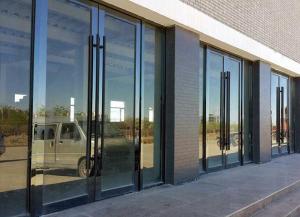 Quality NFRC Commercial Aluminum Glass Storefront Entry Doors With ADA Compliant Threshold for sale