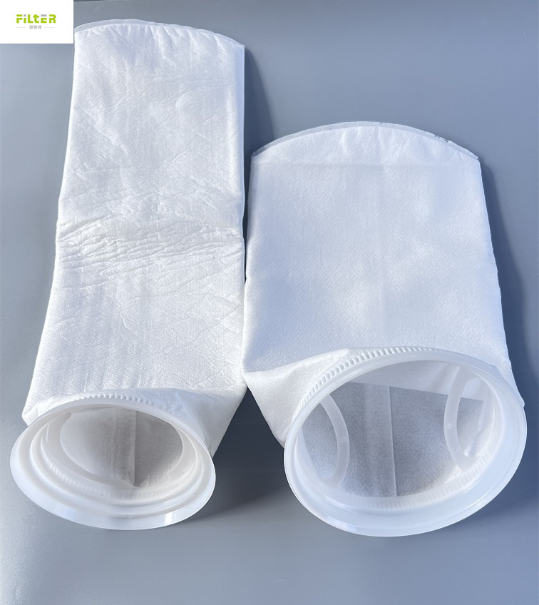 Quality 10 Micron - 300 Micron PP Water Filter Bag 7&quot;X32&quot; With Plastic Ring for sale