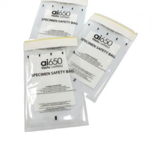 Quality Custom 95 KPa Medical Clear Biohazard Bags Self Adhesive For Hospital And Lab for sale