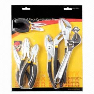 Quality 8 Pieces Combination Plier Set with Bi-color Dipping Grip for sale