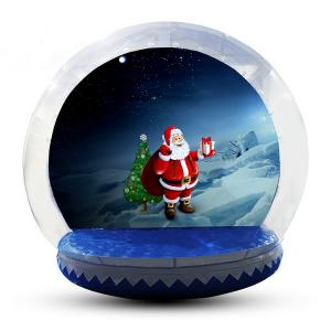 Quality Transparent Inflatable Human Snow Globe Photo Booth With Blower EN71 for sale
