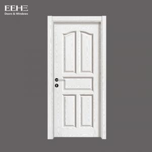 Quality Customized Size Panel PVC Coated Wooden Doors With Pattern 40-45mm Leaf for sale