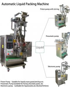 Quality Shampoo / Cream / Sauce Liquid Filling Machine 3 Sides Sealing Packing Machine for sale