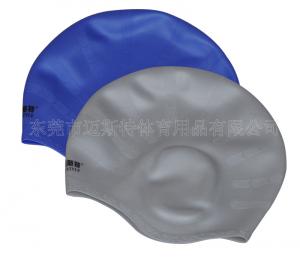 Quality Black silicone rubber ear protection swim cap for sale