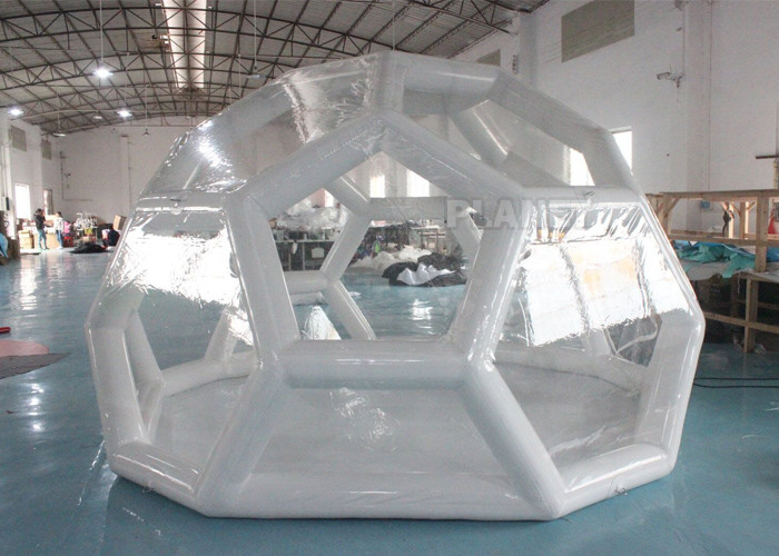 Quality Outdoor Portable 4m Air Sealed Clear Transparent PVC Inflatable Soccer Bubble Camping Tent for sale