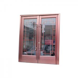 Quality Aluminum Frame Store Front Glass Door With ADA Compliance Threshold for sale