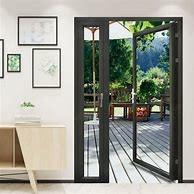Quality Double Glass Aluminum Hinged Door 1.4mm-2.0mm Double Tempered Glass for sale