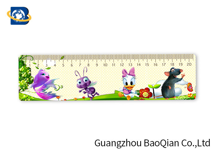 Quality Kids Stationery Gifts 3D Custom Plastic Rulers , Lenticular Image Printing Beautiful Figure for sale