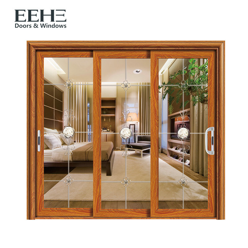 Quality Space Saving Aluminum Frame Sliding Glass Doors For Residential Color Optional for sale