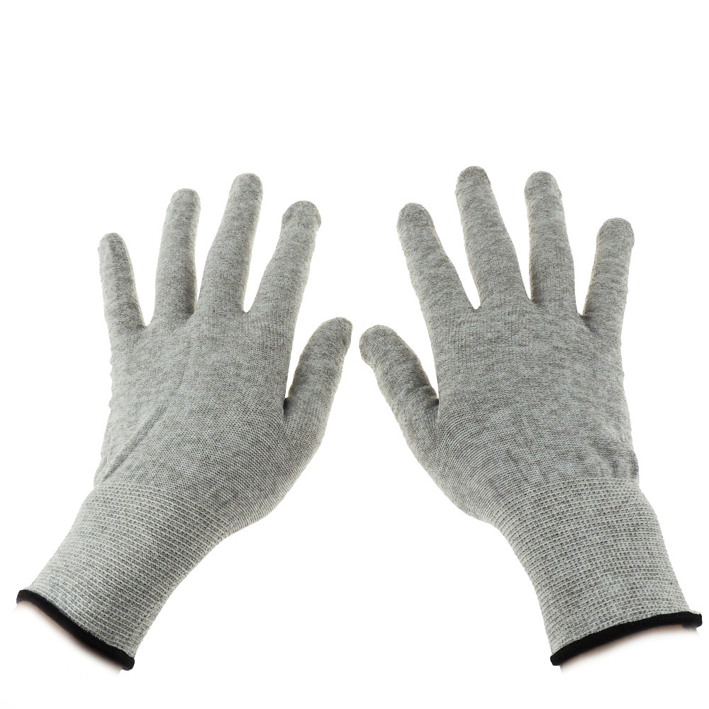 Quality Grey Carbon Fibre 40D Silver Conductive  Gloves for sale