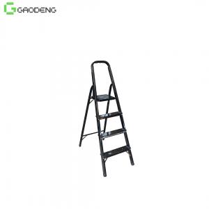 Quality 2.8ft 4 Step Fold Up Aluminum Ladder Black Non Slip for sale