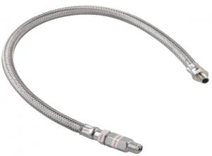 Quality CE Soft Air Compressor Parts Steel Braided Hose 1/8”  With Check Valves for sale