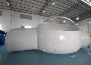 Quality Half Clear 4m Dome Inflatable Bubble Lodge With Silent Blower for sale