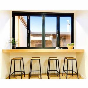 Quality Pantry Forested Glass Vertical Aluminium Bi Fold Window for sale