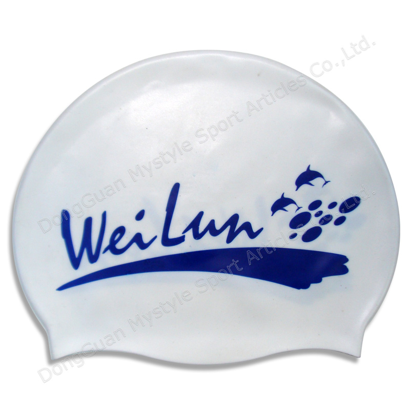 China Fashionable adult swimming caps silicone on sale
