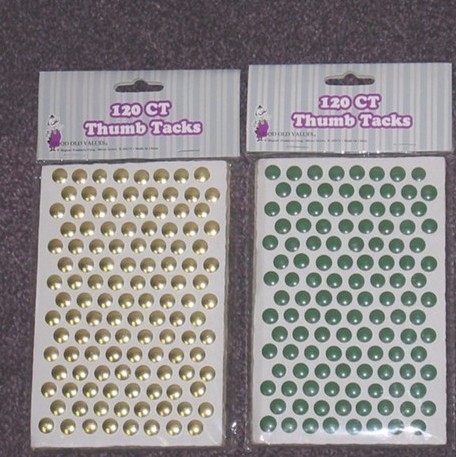 Buy cheap Colored thumbtacks office pins,drawing pin in paper board,120PCS from wholesalers
