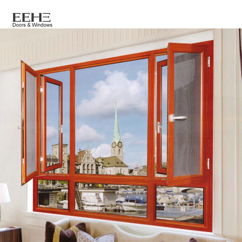 Quality European Style Aluminum Casement Windows With Doule Laminated Glass Type for sale