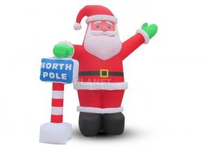 Quality Custom Outdoor Christmas Decoration LED Lights Inflatable Santa Claus For Home Backyard for sale