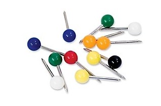Buy cheap Ball pins，map pins，color push pins ,drawing pins from wholesalers