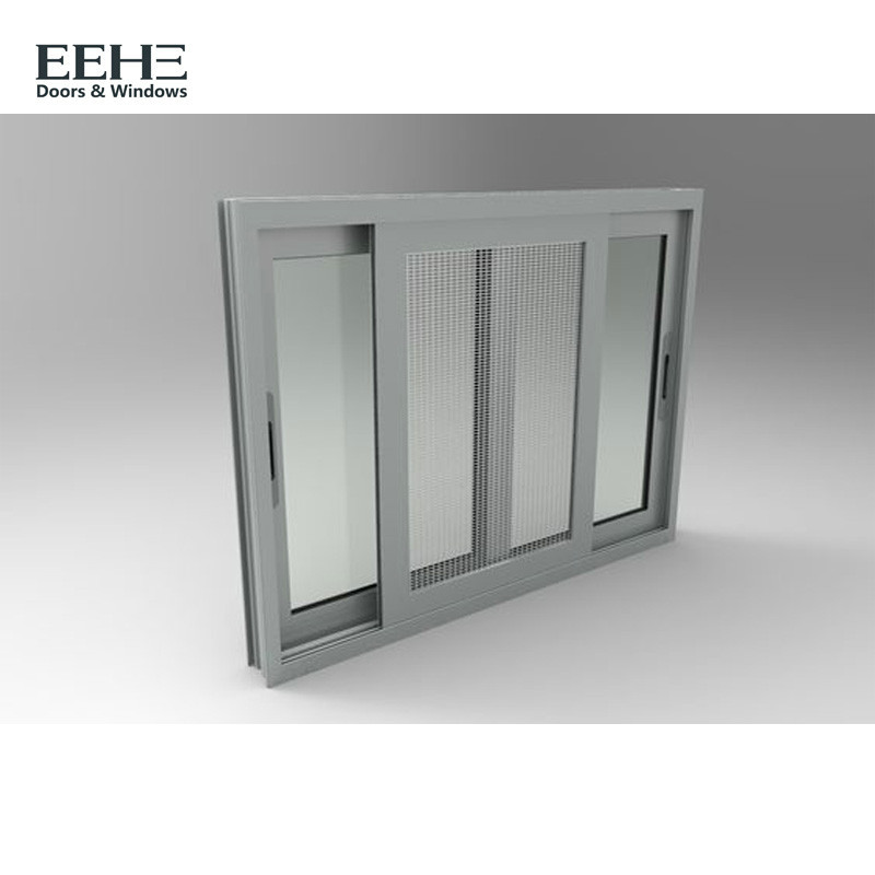 Quality Heat Insulation Home Aluminum Sliding Glass Windows With Mosquito Net 1.4mm Thickness for sale