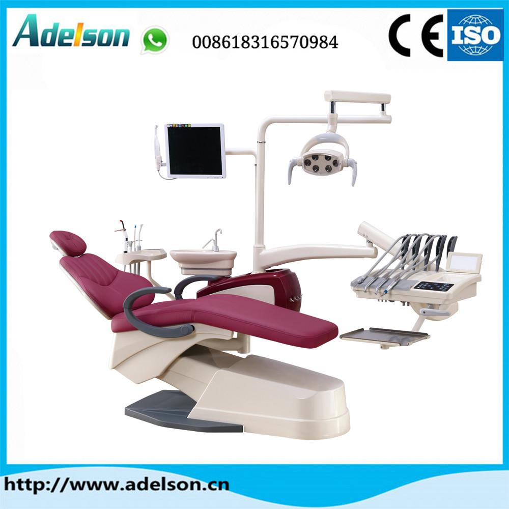 Quality Dubai market popular dental chair unit with painting side box for sale