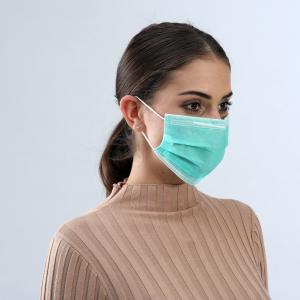 Quality Breathable Safe Disposable Medical Face Mask Green Color For Personal Care for sale
