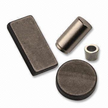 Quality Sintered NdFeB Magnet in Black Nickel Coating, with 80 to 180°C Maximum Working Temperatures for sale