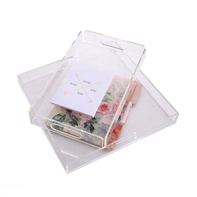 Quality Lucite Custom Acrylic Fabrication Acrylic Serving Tray Acrylic Sheet Cut To Size for sale