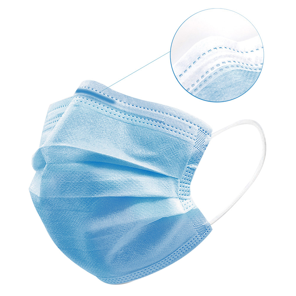Quality Anti Flu Disposable Medical Mask 3 Layers PP Non Woven Standard Earloop Face for sale