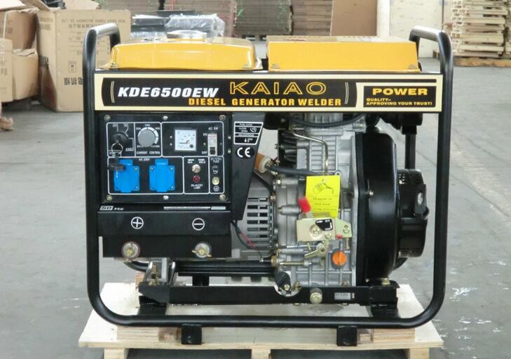 Quality 2.2kva 3600rmp Diesel Generator Welder , Motor Generator Welding Machine KDE6500EW for sale
