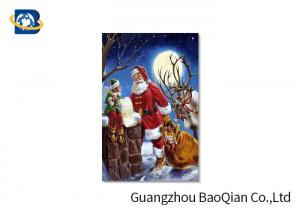Quality 3D Craft Lenticular Christmas Cards , Interactive Greeting Cards Regular Size for sale
