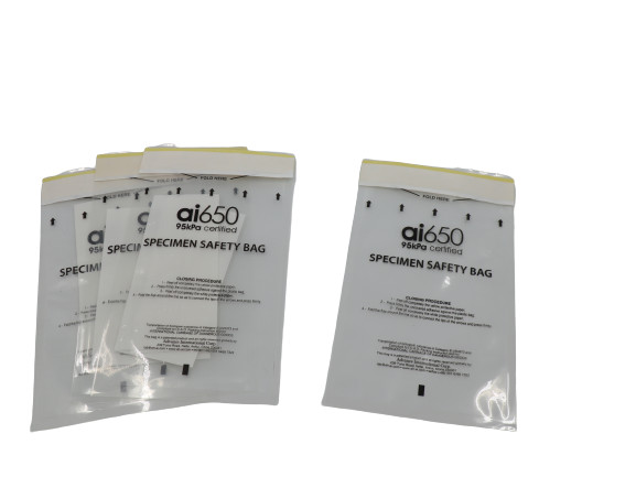 Quality 500mL 95kPa Specimen Bag Pressure sensitive Adhesive Closure for sale
