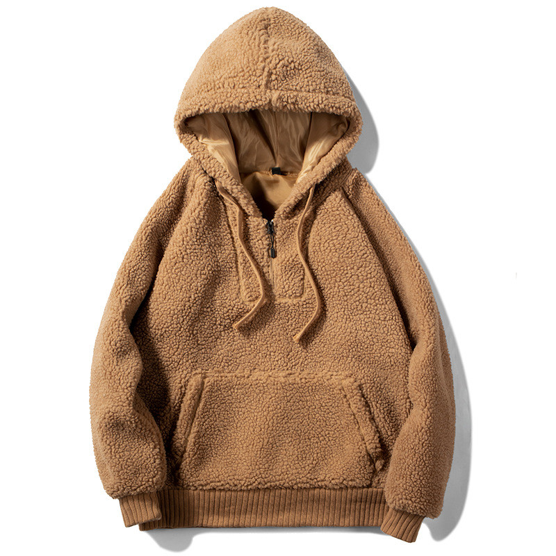 Quality Winter Wool Cashmere Unisex Plain Hoodies Men'S Casual Hoodie for sale