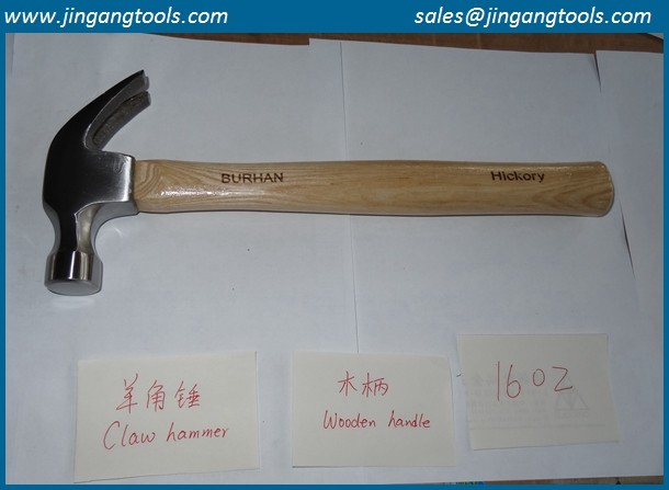 Quality claw hammers with hickory wooden handle for sale