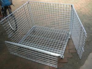 Quality Removable Wire Mesh Container,Foldable Metal Mesh Cage,50x50mm,Galvanized or PVC for sale