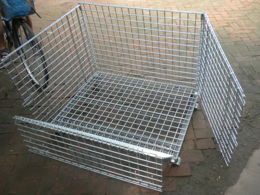 Quality Storage Cage,Wire Mesh Container,Supermarket Mesh Container,Mesh Basket,50x50mm,50x100mm opening for sale