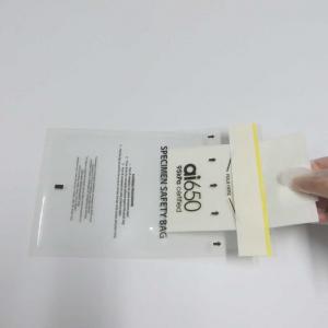 Quality 95kpa Biohazard Specimen Bags Clear Self Adhesive Seal Plastic for sale