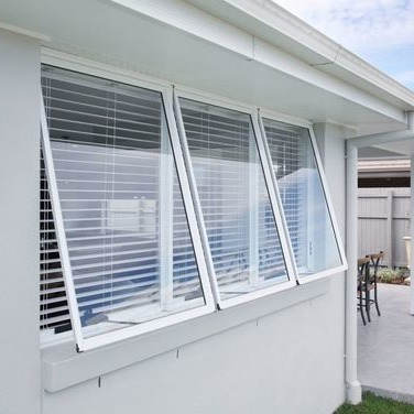 Quality White Exterior Aluminum Window Awnings Vertical Swing Open for sale