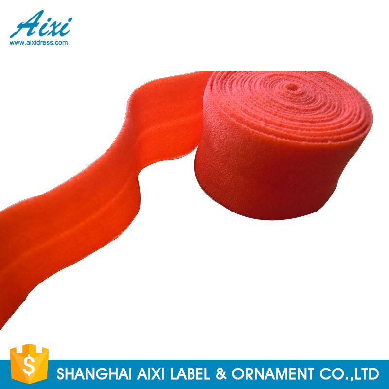 Quality Decorative Coloured Fold Over 10 - 30mm Elastic Binding Tape For Underwear for sale