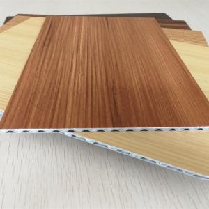 Quality Light Weight Fireproof Wood Grain Aluminium Core Panel , Aluminium Advertising for sale