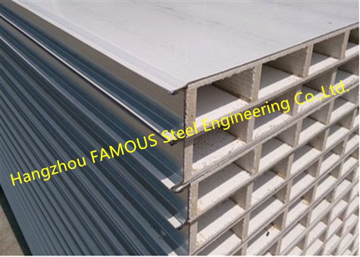 Quality White 0.4-0.8mm MgO Sandwich Panel , Fireproof  Partition Wall Board for sale