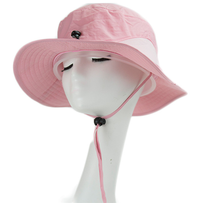 Quality Unisex Custom Craft Silk Print Logo Fisherman Bucket Hat Leather Strap Buckle for sale