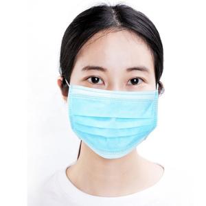 Quality Breathable Disposable Blue Earloop Face Mask 3 Layer Filtration Reduce for sale