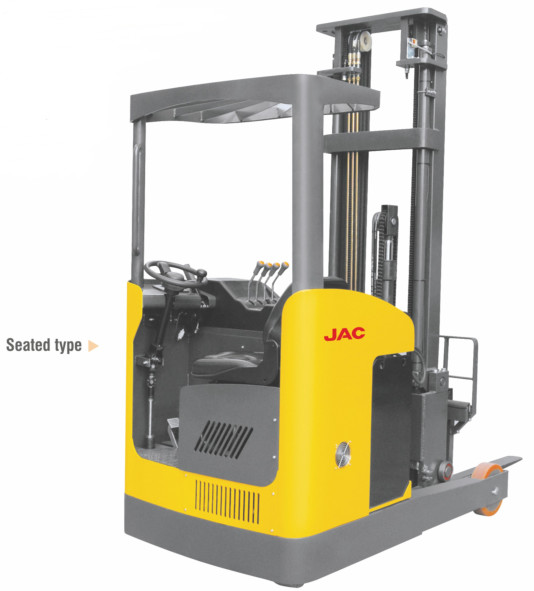 Quality Seated Type 1 Ton Electric Reach Fork Truck Counterbalanced For Warehouses for sale