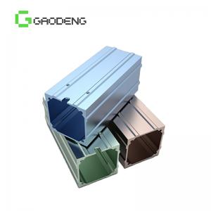 Quality 6063 T5 Industrial Aluminum Profile Powder Coated Anodized Wood Grain for sale
