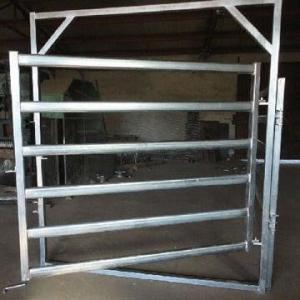 Quality Galvanized  Round Oval 40mm 6-bar Rail Livestock Sheep Panels for sale