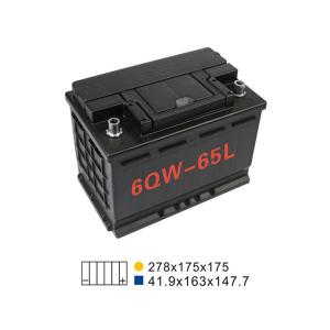 Quality 570A 68AH 6 Qw 65L Car Start Stop Battery 274*175*190mm Car Starting Battery for sale
