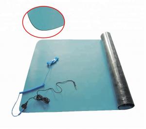 Quality Conductive Industrial ESD Rubber Mat 2 Layers Grounding Cord for sale
