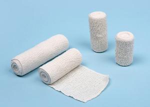 Quality Natural White Orthopedic Consumables Spandex Cotton Crepe Bandage For Hand for sale