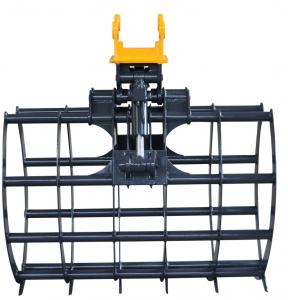Quality Cotton CE Excavator Attachment Haystack Excavator Rotating Grapple for sale